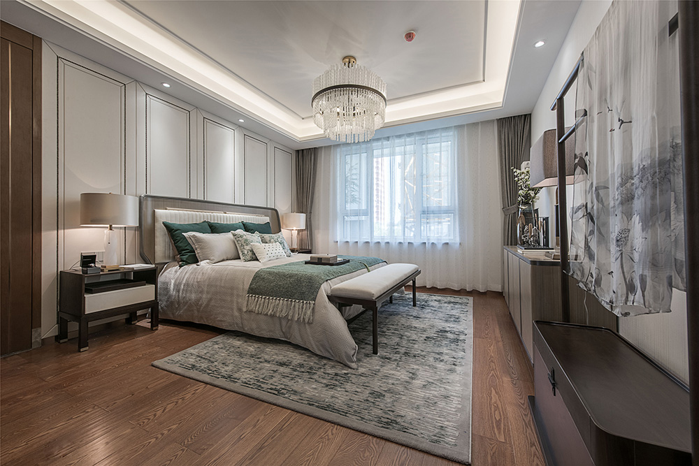 南寧華發(fā)國賓壹號三居144平米新中式風(fēng)格室內(nèi)裝修案例-臥室 南寧華發(fā)國賓壹號三居144平米新中式風(fēng)格室內(nèi)裝修案例-臥室