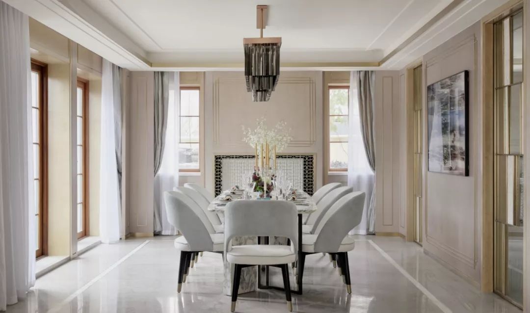 裝修案例現代輕奢風格室內裝修效果圖-餐廳 裝修案例現代輕奢風格室內裝修效果圖-餐廳