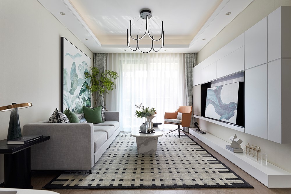 北歐輕奢風(fēng)格室內(nèi)家裝案例效果圖-客廳 北歐輕奢風(fēng)格室內(nèi)家裝案例效果圖-客廳