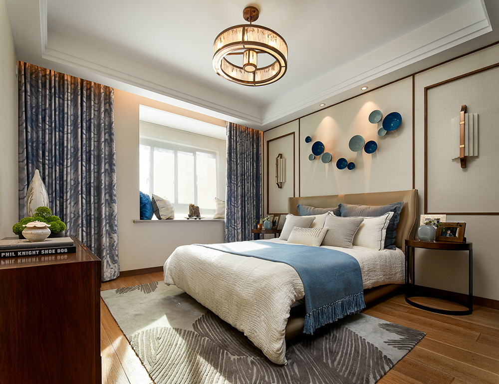 錦和花園三居111平米輕奢風格室內裝修案例-主臥 錦和花園三居111平米輕奢風格室內裝修案例-主臥