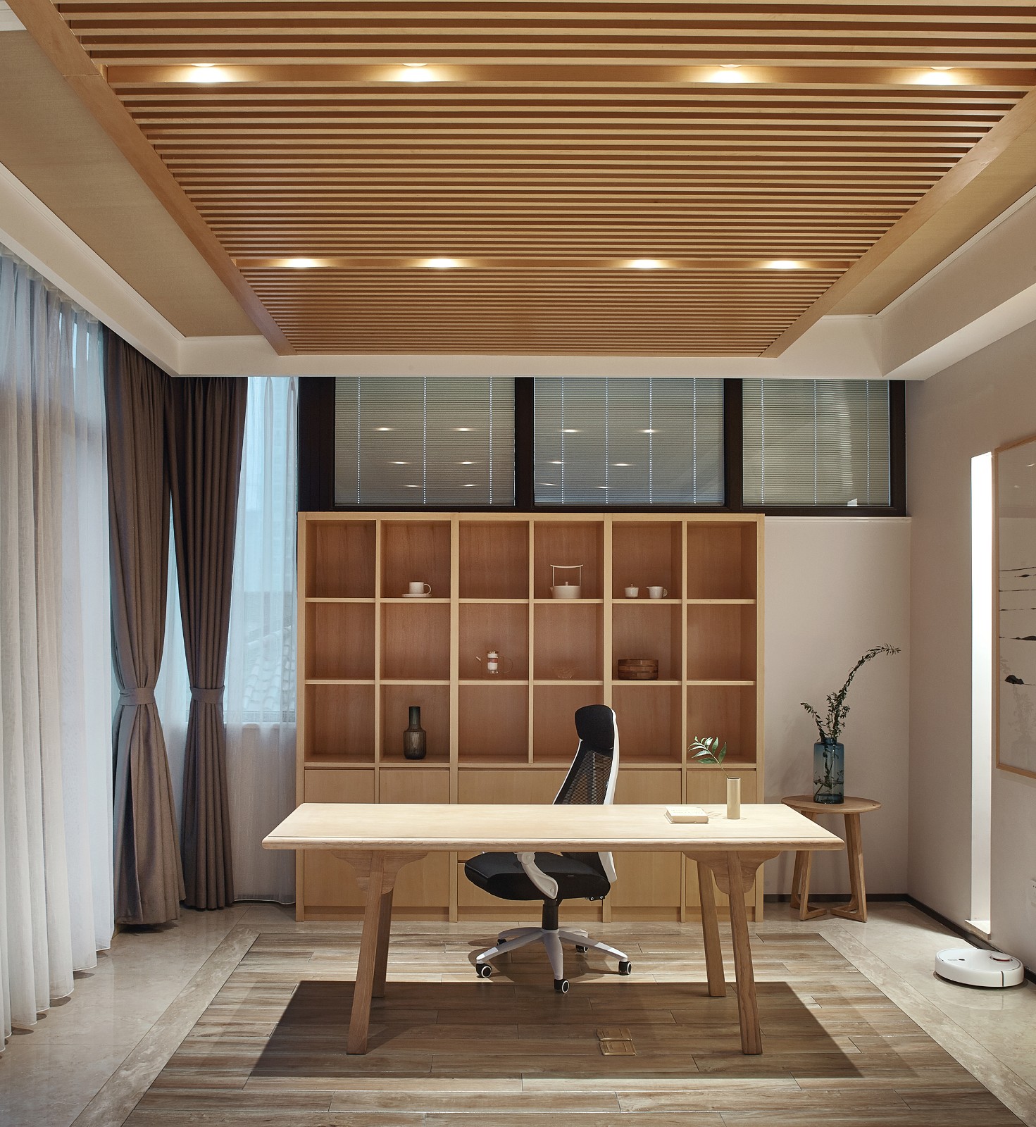 佛山裝修公司新中式風(fēng)格別墅裝修效果圖-書房 佛山裝修公司新中式風(fēng)格別墅裝修效果圖-書房