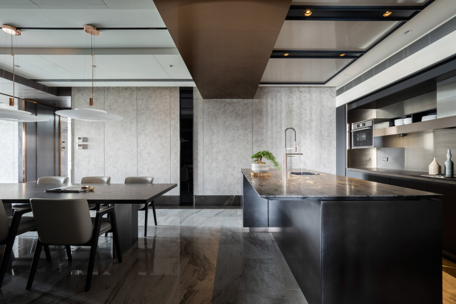 現代簡約風格室內家裝案例效果圖-餐廳島臺 現代簡約風格室內家裝案例效果圖-餐廳島臺