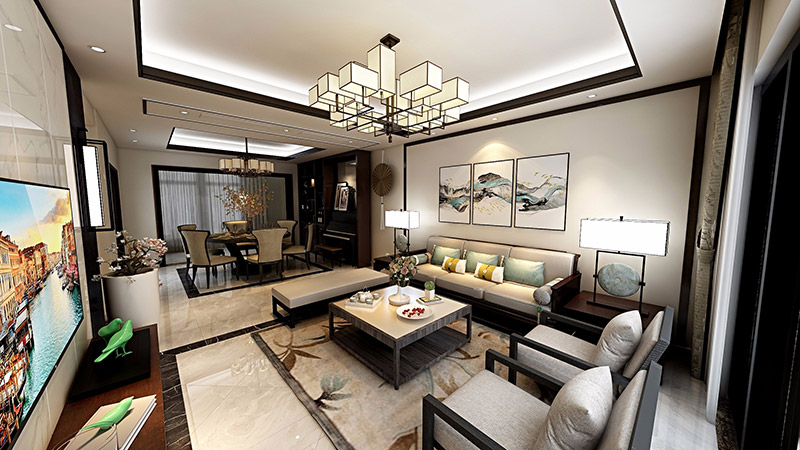 美的君蘭江山四居168平米北歐風(fēng)格裝修案例-客廳 美的君蘭江山四居168平米北歐風(fēng)格裝修案例-客廳