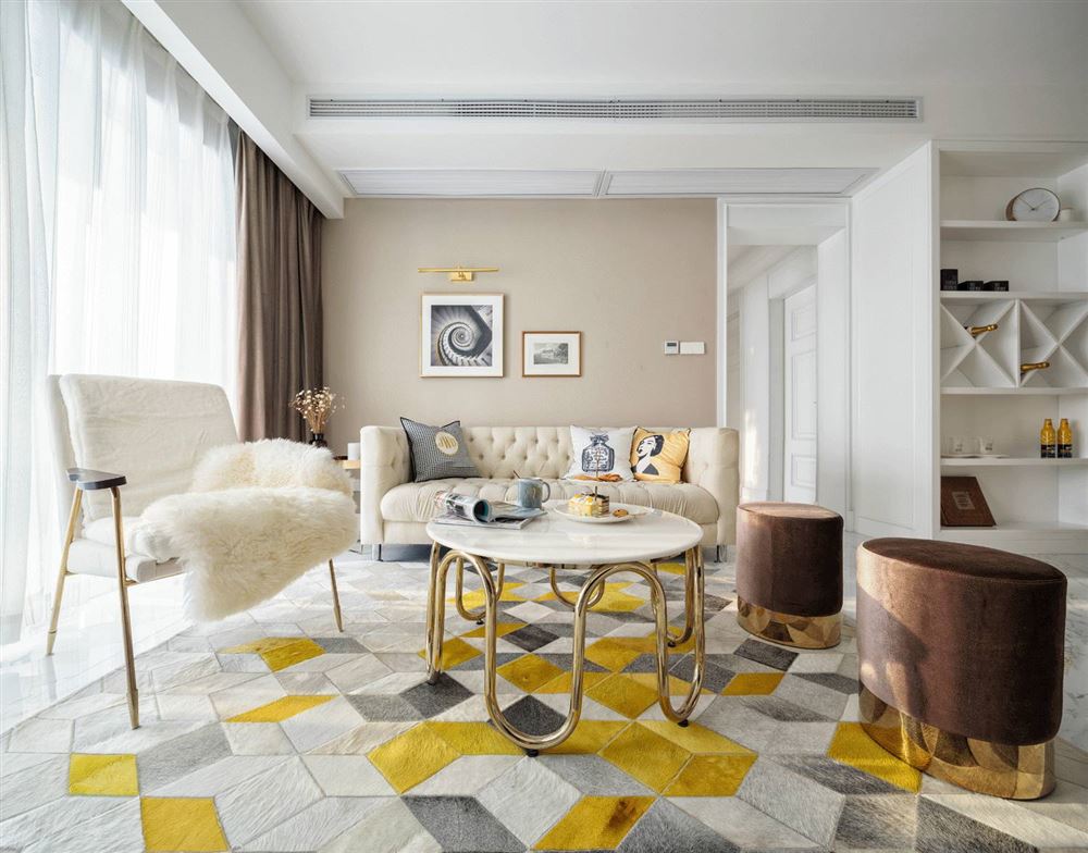 湛江市西粵京基城三期美式風格三居室裝修案例