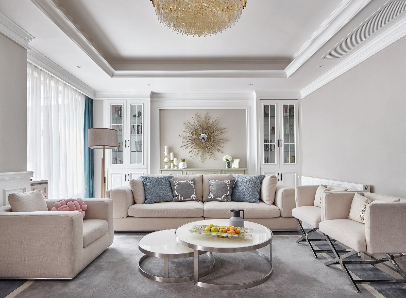 簡歐輕奢風格家裝設計室內裝修效果圖-客廳 簡歐輕奢風格家裝設計室內裝修效果圖-客廳