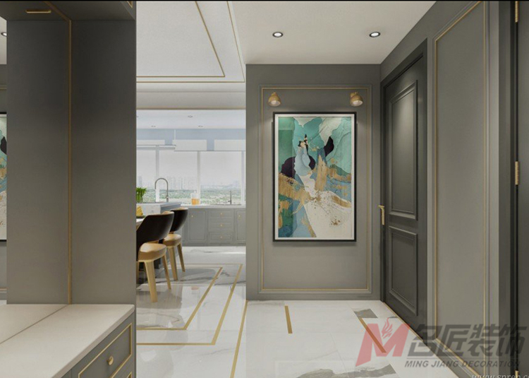 現(xiàn)代輕奢風(fēng)格室內(nèi)裝修設(shè)計(jì)效果圖-保利天璽135平米-室內(nèi)玄關(guān)裝修設(shè)計(jì) 現(xiàn)代輕奢風(fēng)格室內(nèi)裝修設(shè)計(jì)效果圖-保利天璽135平米-室內(nèi)玄關(guān)裝修設(shè)計(jì)