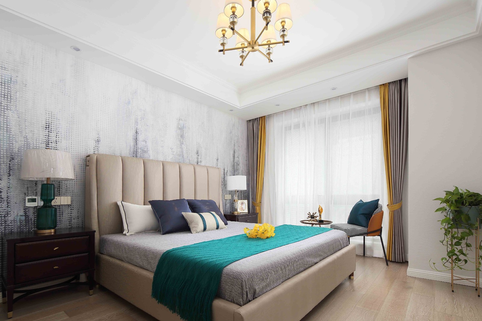 美式輕奢風(fēng)格家裝設(shè)計室內(nèi)裝修效果圖-臥室 美式輕奢風(fēng)格家裝設(shè)計室內(nèi)裝修效果圖-臥室