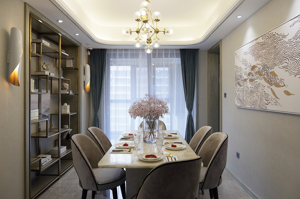 南寧大唐世家三居126平米輕奢風(fēng)格室內(nèi)裝修案例-餐廳 南寧大唐世家三居126平米輕奢風(fēng)格室內(nèi)裝修案例-餐廳
