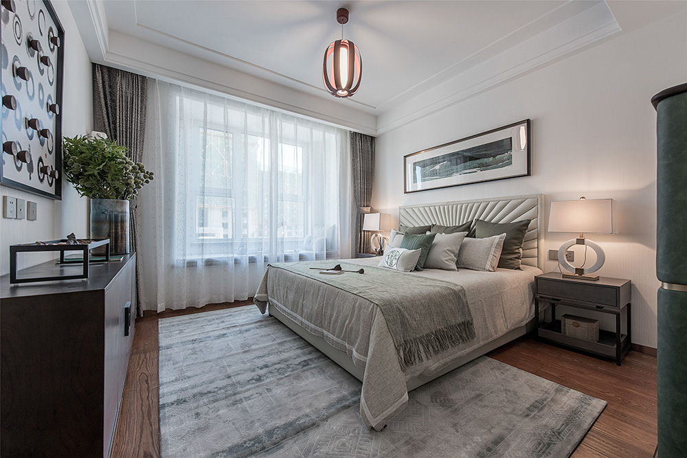 南寧華發(fā)國賓壹號三居144平米新中式風(fēng)格室內(nèi)裝修案例-臥室 南寧華發(fā)國賓壹號三居144平米新中式風(fēng)格室內(nèi)裝修案例-臥室