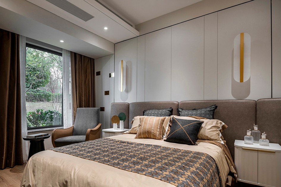 輕奢風格家裝設計室內裝修效果圖-臥室 輕奢風格家裝設計室內裝修效果圖-臥室