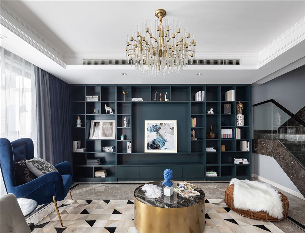 惠州市中頤海倫堡美式風格四居室裝修案例