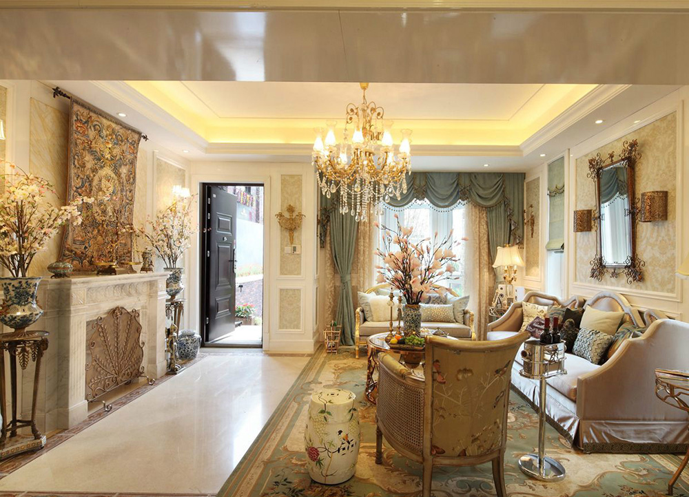 銀億上尚城別墅350平米美式鄉(xiāng)村風格裝修案例-客廳 銀億上尚城別墅350平米美式鄉(xiāng)村風格裝修案例-客廳