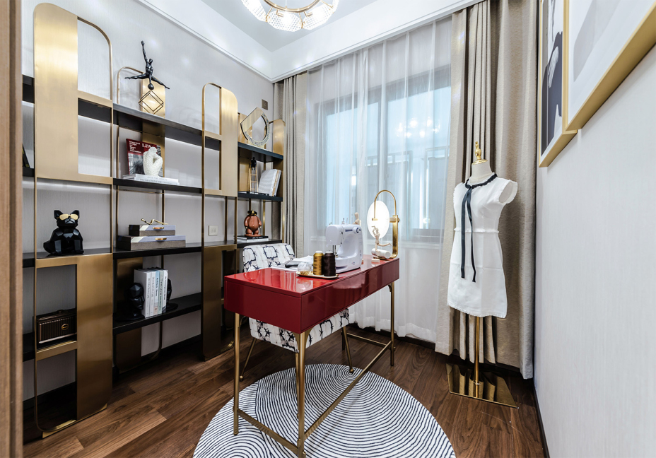 摩登輕奢風(fēng)格室內(nèi)家裝案例效果圖-書房 摩登輕奢風(fēng)格室內(nèi)家裝案例效果圖-書房