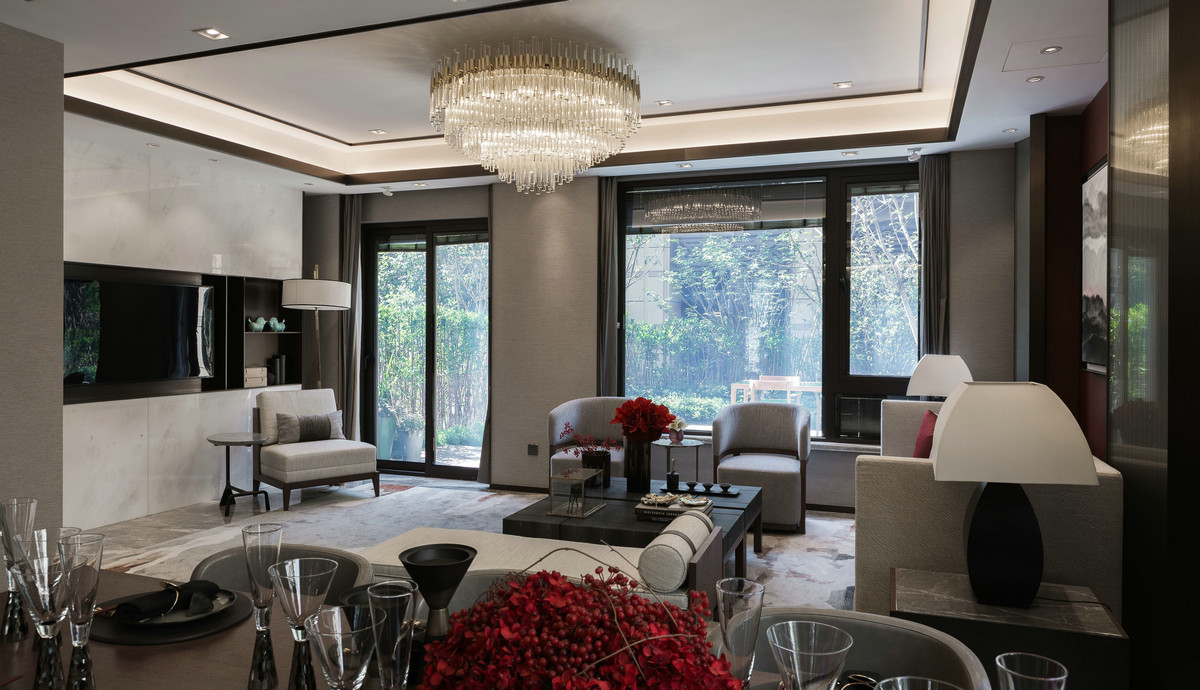 新中式風格別墅室內設計家裝案例-客廳 新中式風格別墅室內設計家裝案例-客廳