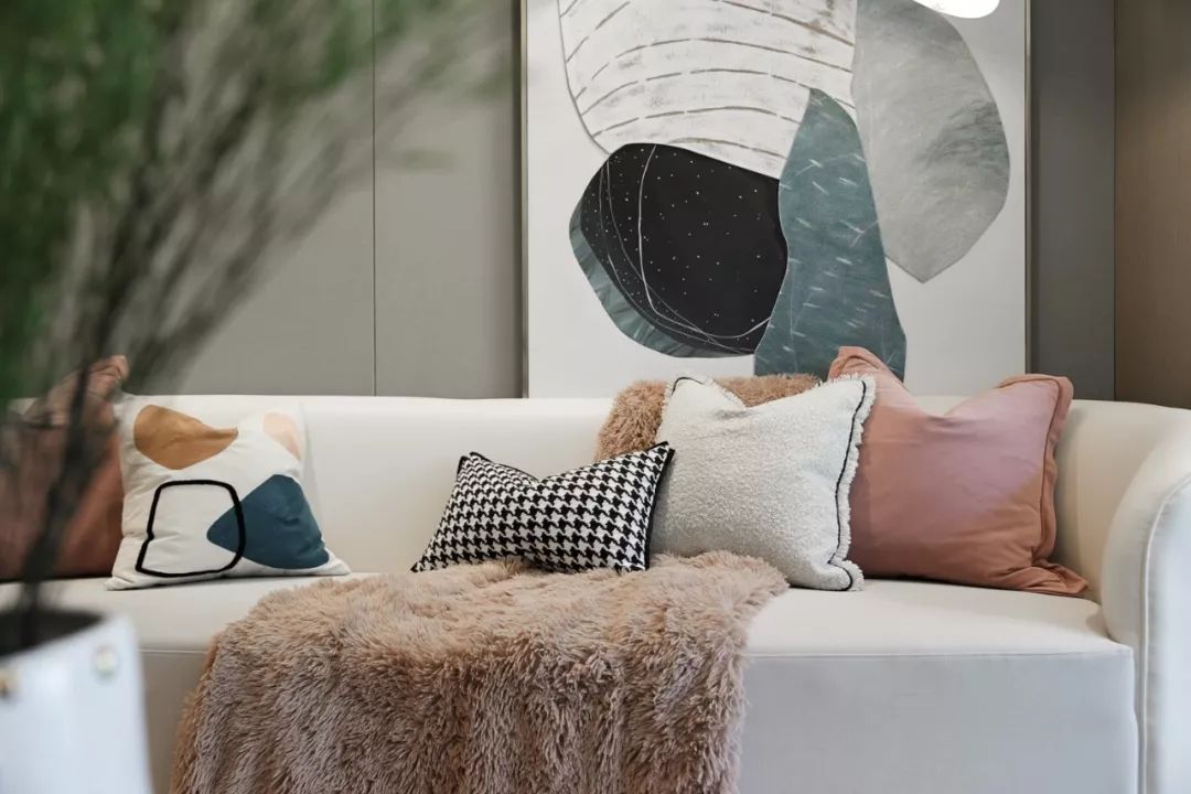 裝修案例莫蘭迪輕奢風格室內裝修效果圖-起居室 裝修案例莫蘭迪輕奢風格室內裝修效果圖-起居室