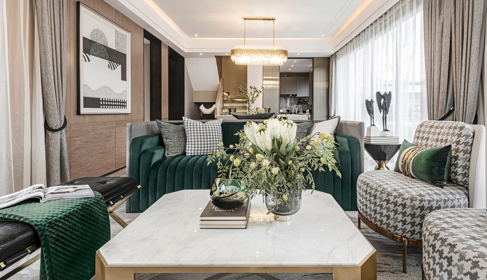 輕奢風(fēng)格別墅設(shè)計家裝案例-客廳 輕奢風(fēng)格別墅設(shè)計家裝案例-客廳