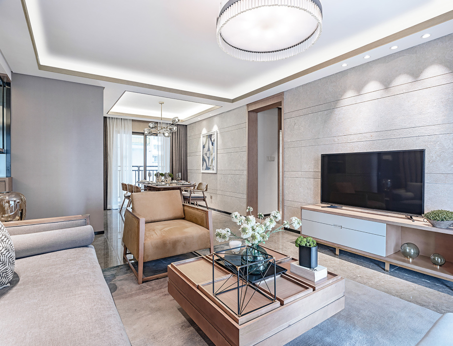 輕奢簡約風(fēng)格室內(nèi)家裝案例效果圖-客廳 輕奢簡約風(fēng)格室內(nèi)家裝案例效果圖-客廳