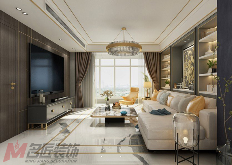 現(xiàn)代輕奢風(fēng)格室內(nèi)裝修設(shè)計(jì)效果圖-保利天璽135平米-室內(nèi)背景墻裝修設(shè)計(jì) 現(xiàn)代輕奢風(fēng)格室內(nèi)裝修設(shè)計(jì)效果圖-保利天璽135平米-室內(nèi)背景墻裝修設(shè)計(jì)