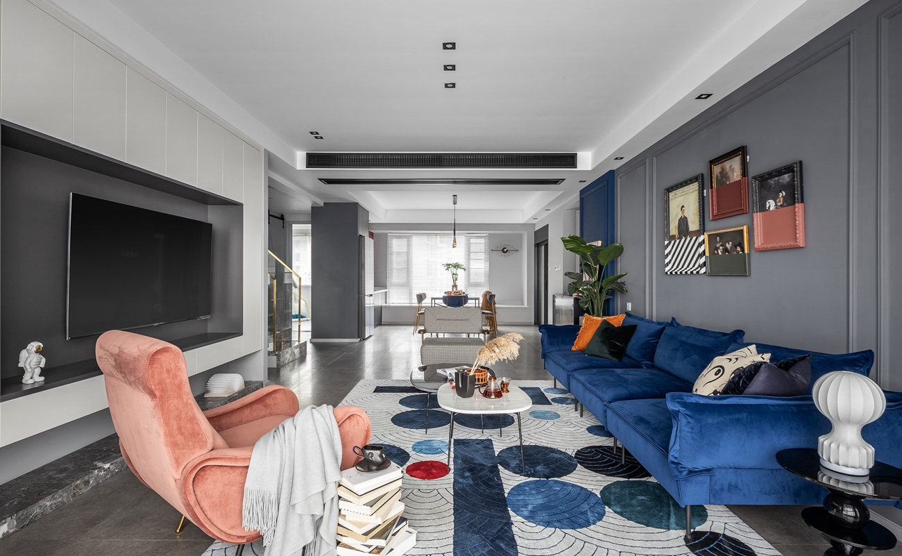 多元混搭輕奢風(fēng)格室內(nèi)家裝案例效果圖-客餐廳 多元混搭輕奢風(fēng)格室內(nèi)家裝案例效果圖-客餐廳