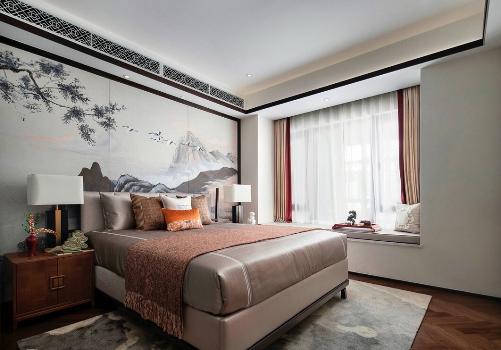 新中式風(fēng)格室內(nèi)設(shè)計(jì)家裝案例-臥室 新中式風(fēng)格室內(nèi)設(shè)計(jì)家裝案例-臥室