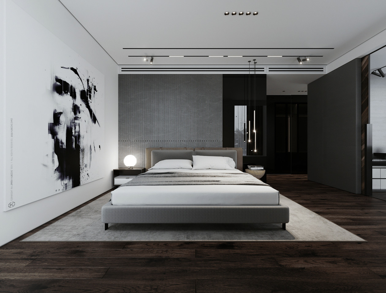 佛山裝修公司美式輕奢風格室內裝修效果圖-臥室 佛山裝修公司美式輕奢風格室內裝修效果圖-臥室