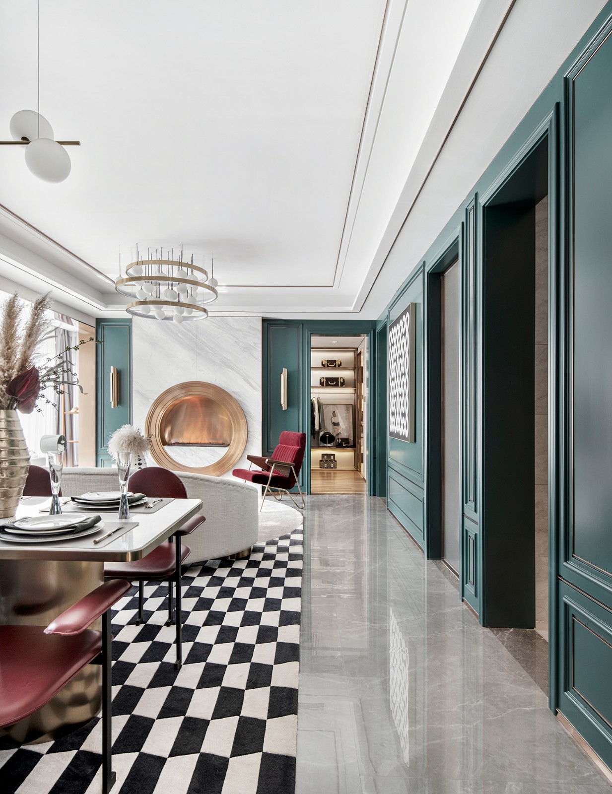 莫蘭迪輕奢風格室內設計家裝案例-走道 莫蘭迪輕奢風格室內設計家裝案例-走道