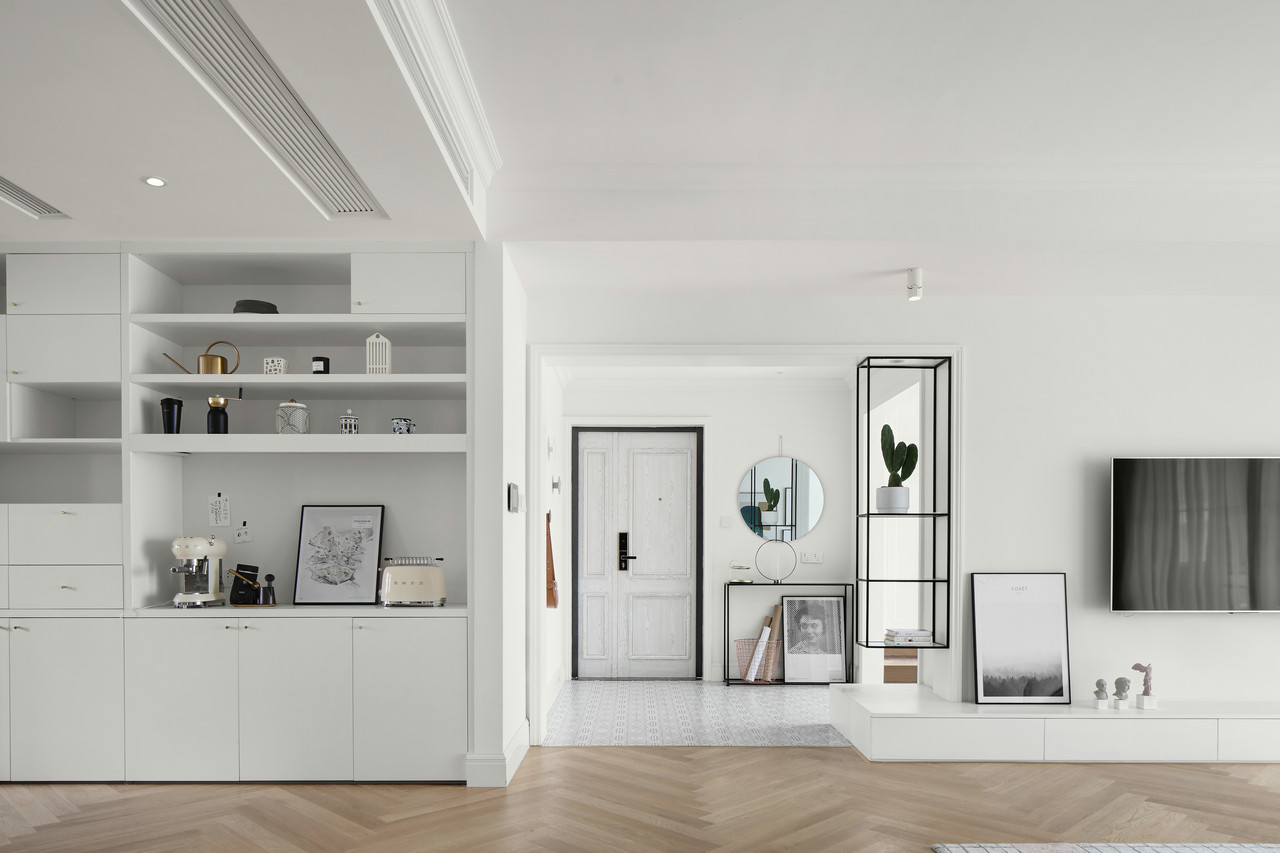 北歐純白風格家裝設計室內裝修效果圖-玄關 北歐純白風格家裝設計室內裝修效果圖-玄關