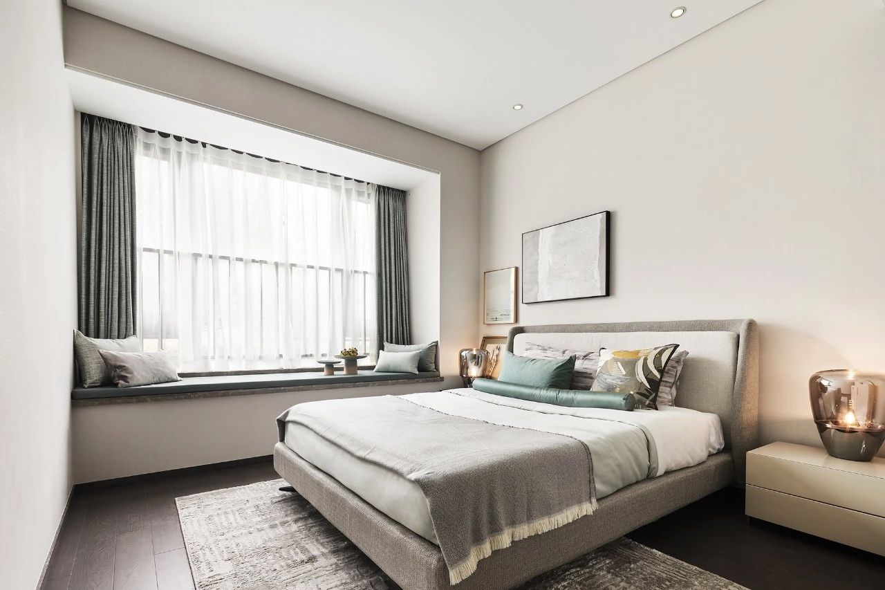 現(xiàn)代輕奢風(fēng)格室內(nèi)設(shè)計(jì)家裝案例-次臥