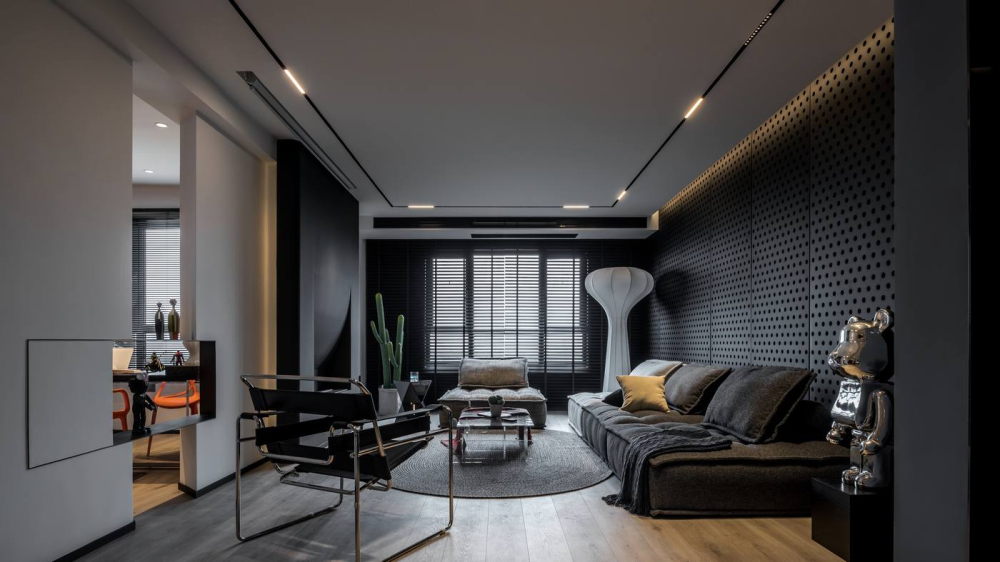 現代極簡風格室內家裝案例效果圖-客廳 現代極簡風格室內家裝案例效果圖-客廳