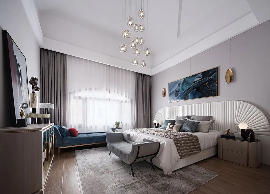 裝修案例法式風格別墅裝修效果圖-臥室 裝修案例法式風格別墅裝修效果圖-臥室