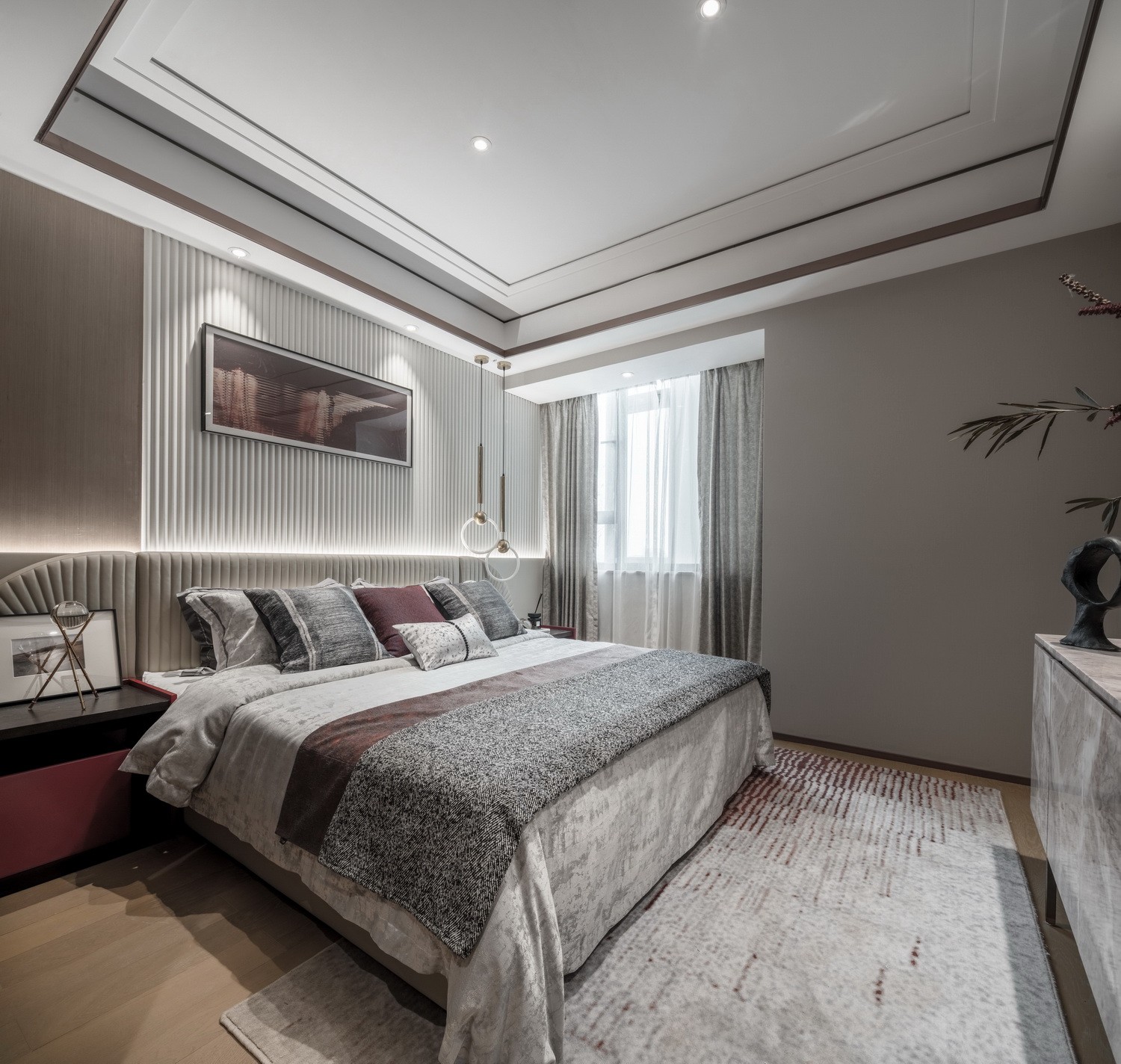 現代新中式風格室內設計家裝案例-主臥 現代新中式風格室內設計家裝案例-主臥