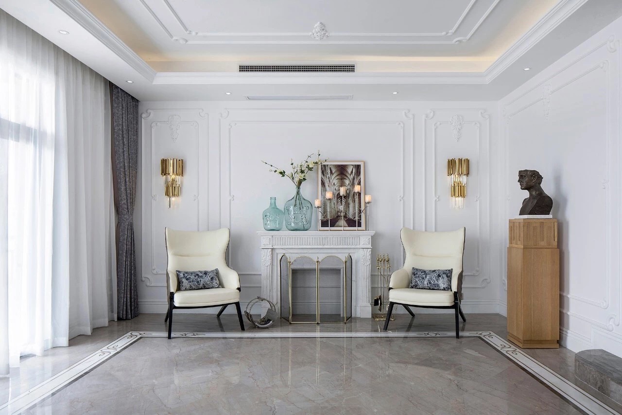 法式輕奢風(fēng)格家裝設(shè)計(jì)室內(nèi)裝修效果圖-會(huì)客廳 法式輕奢風(fēng)格家裝設(shè)計(jì)室內(nèi)裝修效果圖-會(huì)客廳