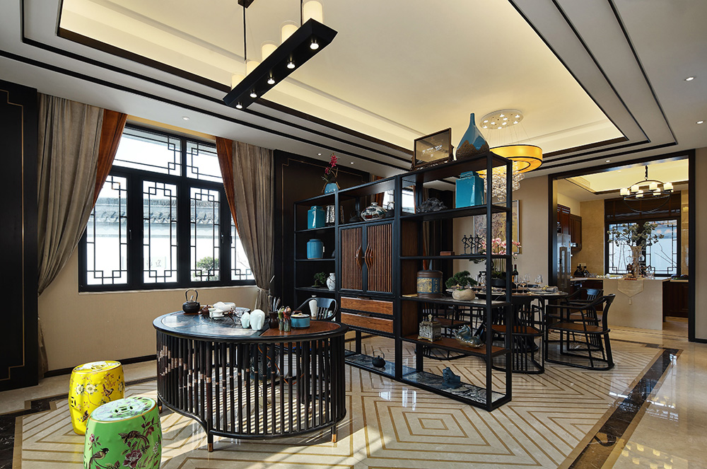 新中式風(fēng)格別墅裝修設(shè)計效果圖-碧桂園海景苑別墅568平米-別墅裝修設(shè)計餐廳 新中式風(fēng)格別墅裝修設(shè)計效果圖-碧桂園海景苑別墅568平米-別墅裝修設(shè)計餐廳