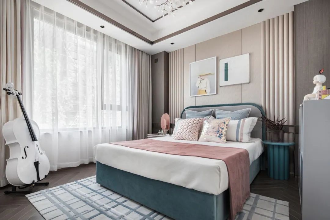 輕奢風格家裝設計別墅裝修效果圖-次臥 輕奢風格家裝設計別墅裝修效果圖-次臥