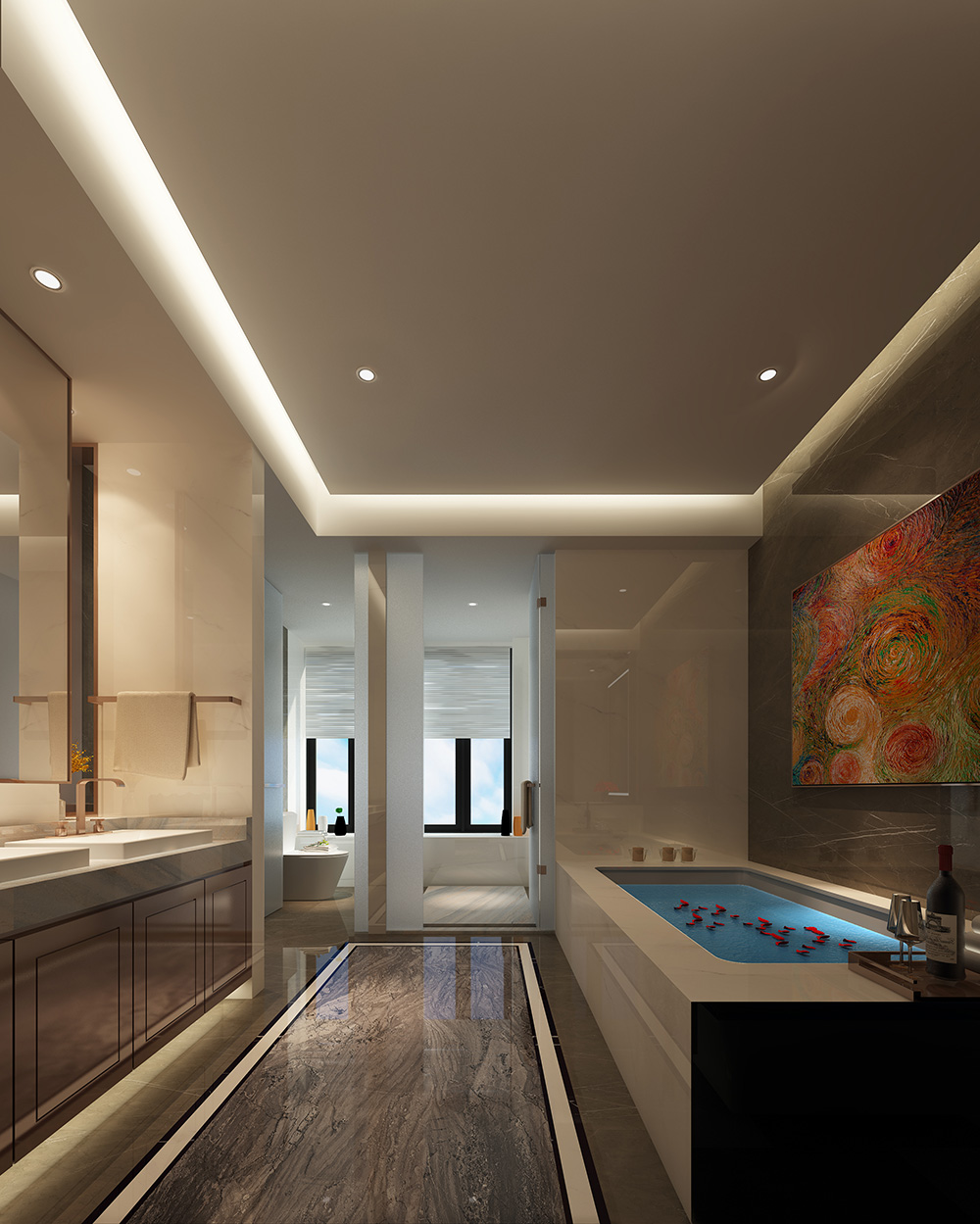 現代簡約風格室內裝修設計效果圖-鉆石之家富春山居-室內主衛裝修設計 現代簡約風格室內裝修設計效果圖-鉆石之家富春山居-室內主衛裝修設計