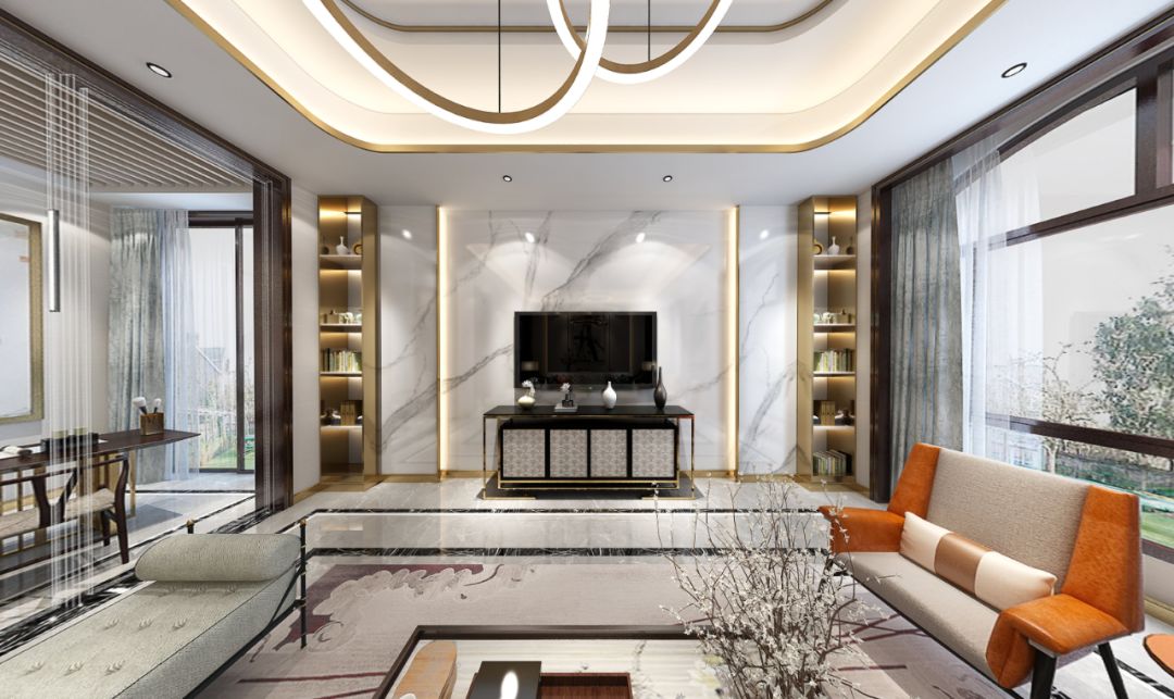 裝修案例歐式輕奢風格室內裝修效果圖-客廳 裝修案例歐式輕奢風格室內裝修效果圖-客廳