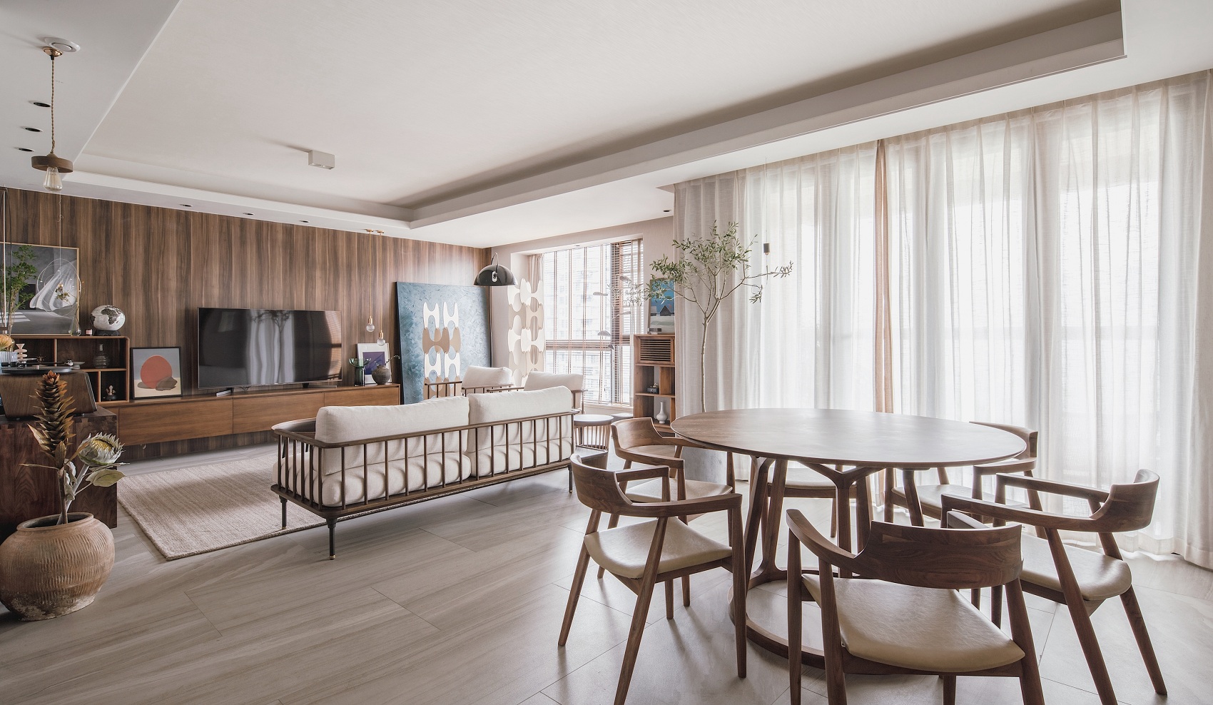 原木簡約風格室內家裝案例效果圖-餐廳 原木簡約風格室內家裝案例效果圖-餐廳