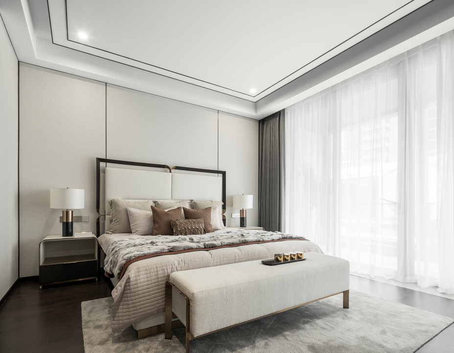 新中式風格室內家裝案例效果圖-臥室 新中式風格室內家裝案例效果圖-臥室