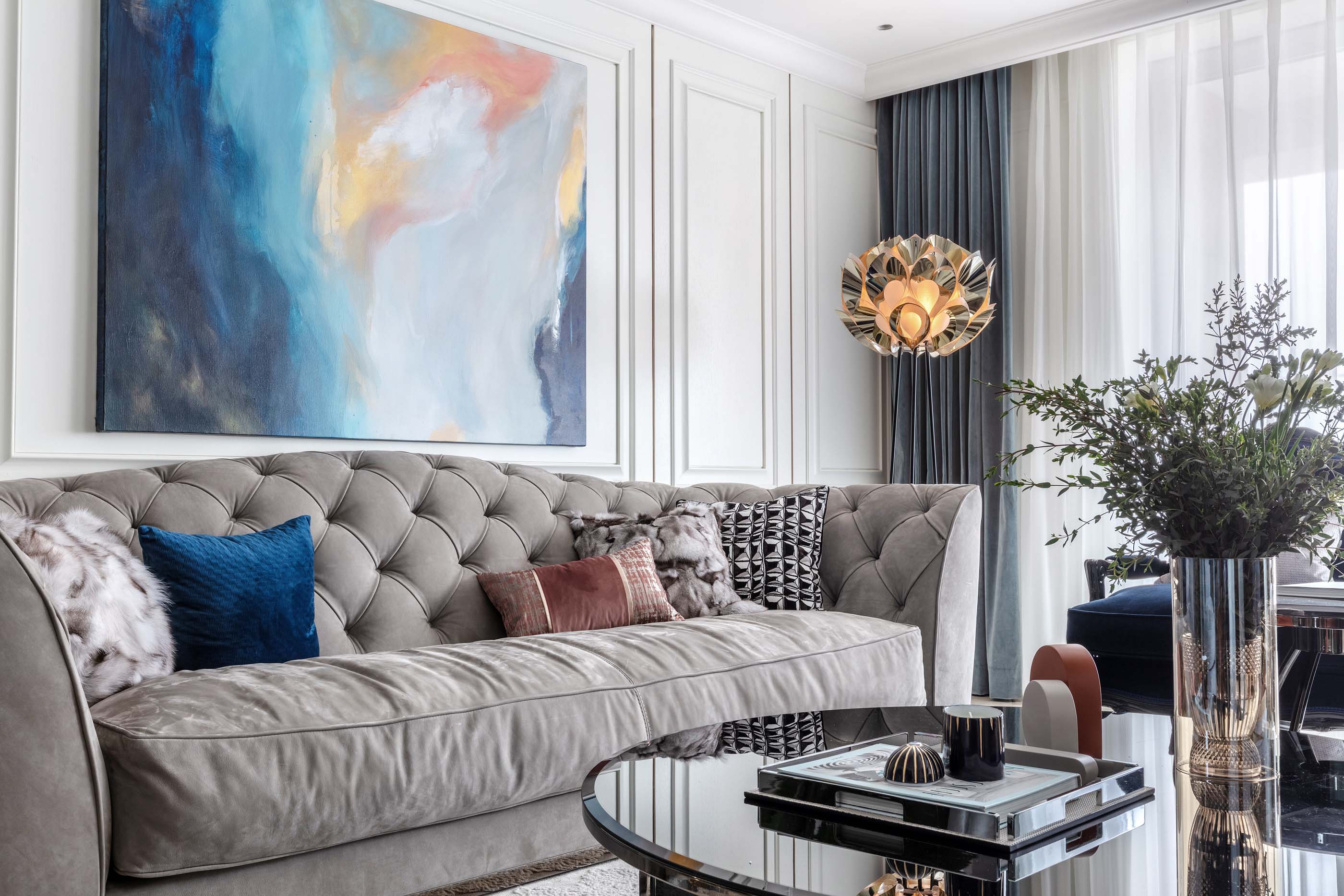 現(xiàn)代輕奢風(fēng)格室內(nèi)家裝案例效果圖-客廳 現(xiàn)代輕奢風(fēng)格室內(nèi)家裝案例效果圖-客廳