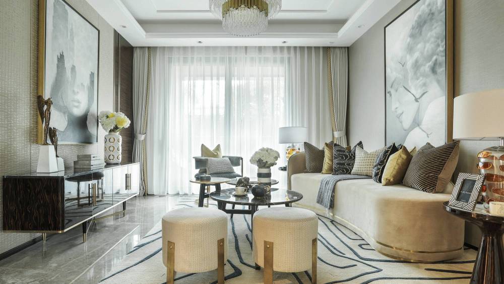 歐式英倫風格室內設計家裝案例-客廳 歐式英倫風格室內設計家裝案例-客廳