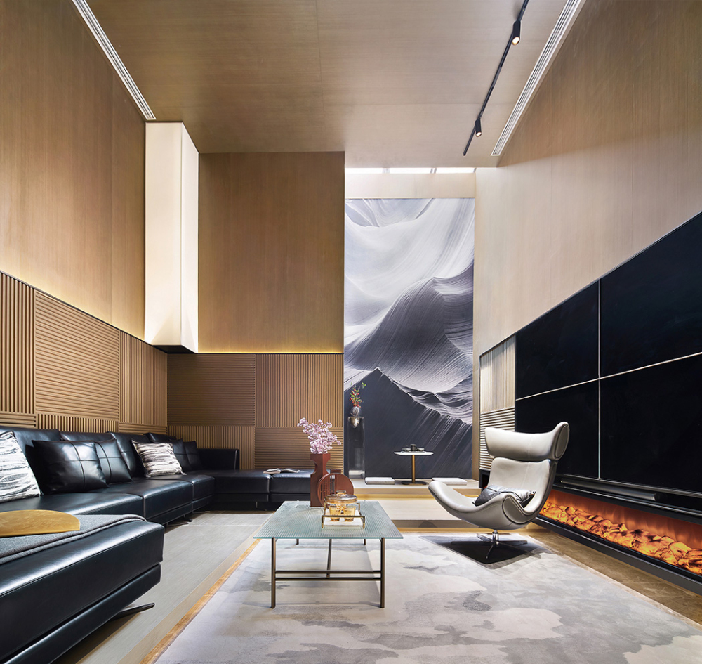 現代前衛風格別墅家裝案例效果圖-客廳 現代前衛風格別墅家裝案例效果圖-客廳