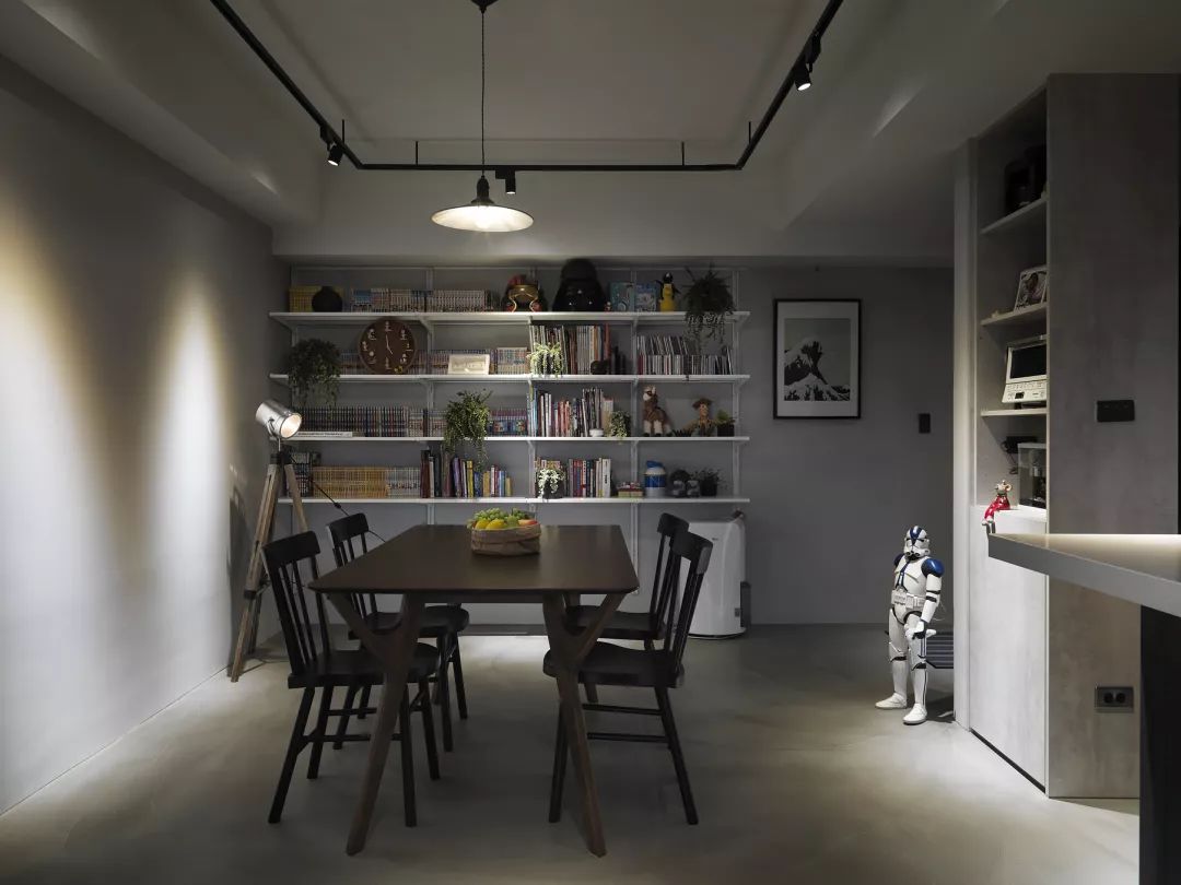 現代工業風風格家裝設計室內裝修效果圖-餐廳餐邊柜 現代工業風風格家裝設計室內裝修效果圖-餐廳餐邊柜