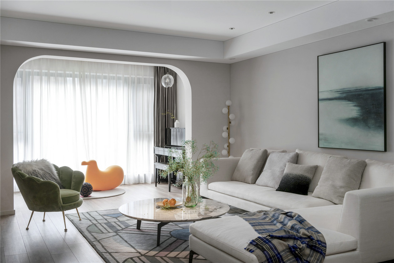 裝修案例新中式風(fēng)格室內(nèi)裝修效果圖-客廳 裝修案例新中式風(fēng)格室內(nèi)裝修效果圖-客廳