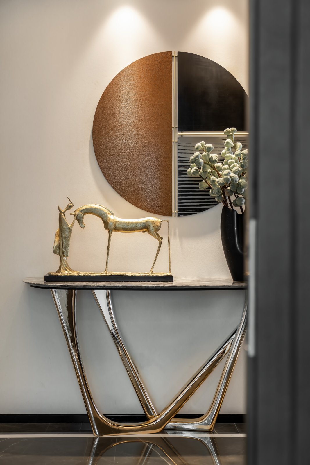 輕奢風格室內設計家裝案例-玄關 輕奢風格室內設計家裝案例-玄關