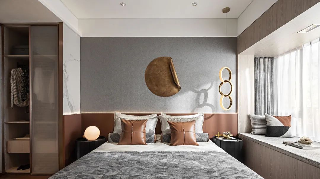 現代輕奢風格家裝設計室內裝修效果圖-臥室 現代輕奢風格家裝設計室內裝修效果圖-臥室