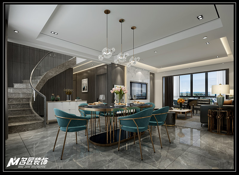 萬科金域華庭暉景閣復式210平米北歐風格裝修案例-餐廳 萬科金域華庭暉景閣復式210平米北歐風格裝修案例-餐廳