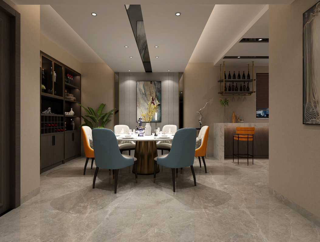 現代前衛風格室內裝修效果圖-財富廣場三居121平米-餐廳 現代前衛風格室內裝修效果圖-財富廣場三居121平米-餐廳