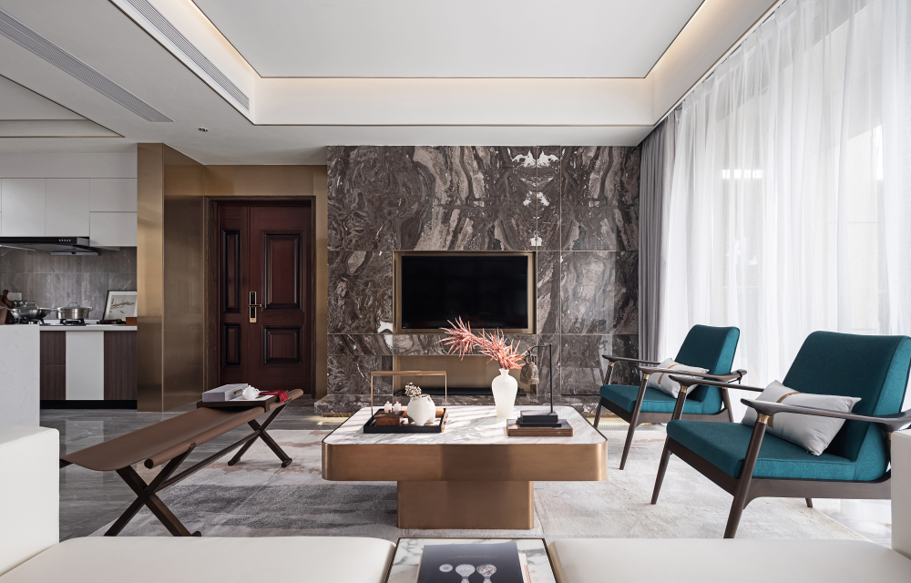 新中式混搭風格室內設計家裝案例-客廳 新中式混搭風格室內設計家裝案例-客廳