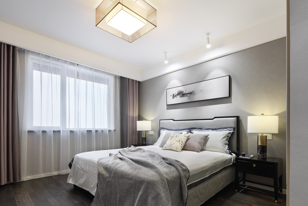 新中式風(fēng)格室內(nèi)家裝案例效果圖-臥室 新中式風(fēng)格室內(nèi)家裝案例效果圖-臥室