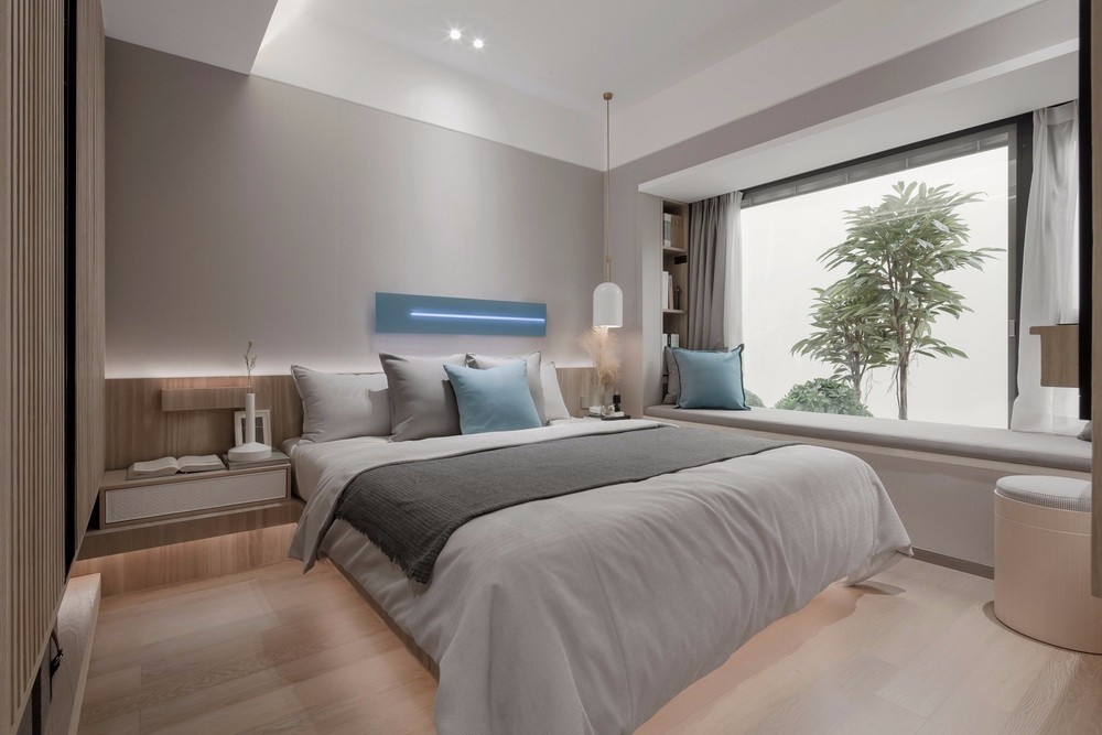 現代簡約風格室內家裝案例效果圖-臥室 現代簡約風格室內家裝案例效果圖-臥室